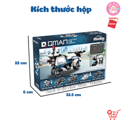 Đồ chơi lắp ráp xếp hình Qman 11016 - Mô tô cảnh sát (395 chi tiết) - Dành cho bé từ 6 tuổi