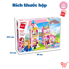 Đồ chơi lắp ráp lâu đài công chúa Qman 2615 - Ngôi nhà ngắm cảnh (405 mảnh ghép) - Dành cho bé gái từ 6 tuổi