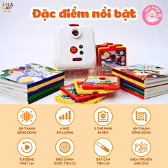 Combo Máy chiếu kể chuyện Lala Story Cinema Bộ tiêu chuẩn và Set cổ tích tiếng Anh - Lalala baby