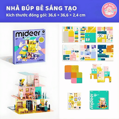 Đồ chơi lắp ráp Mô hình nhà búp bê biệt thự Mideer - Creative 3D Villa
