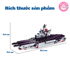 Đồ chơi lắp ráp xếp hình Qman 42205 - Tàu chạy bằng năng lượng hạt nhân (572 mảnh ghép)