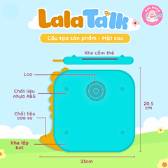 Máy Đọc Viết LalaTalk - Máy Đọc Thẻ Song Ngữ Anh Việt Có Phát Nhạc Kết Hợp Bảng Viết Tự Xóa Thông Minh Lalala Baby
