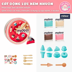 Đồ chơi Cát động lực Mideer kèm dụng cụ tạo hình thủ công làm bánh cho bé cao cấp Color Magic Sand (MD4326)