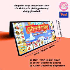 Đồ chơi Cờ Tỷ Phú Chủ Đề Vòng Quanh Thế Giới Size Lớn - Cờ Tỉ Phú Đồ Chơi Trí Tuệ Trẻ Em - Hiệu Foxi