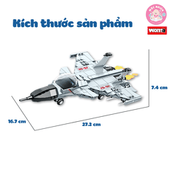 Đồ chơi lắp ráp xếp hình 2 trong 1 Woma C0665 - Tiêm kích biến hình (314 chi tiết)