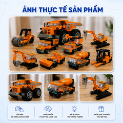 Đồ chơi xếp hình Qman 42204 - Xe xây dựng/ Xe vận tải hạng nặng (463 chi tiết)