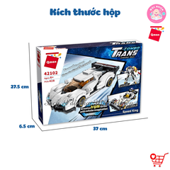 Đồ Chơi Xếp Hình, Lắp Ráp Qman 42102 - Xe Đua Vua Tốc Độ Biến Hình (428 chi tiết)