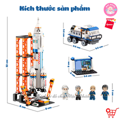 Đồ chơi lắp ráp, xếp hình Qman 1140 - Vụ phóng tàu không gian - Bộ lớn 632 mảnh ghép