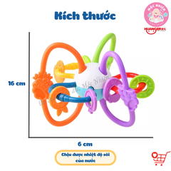 Đồ Chơi Gặm Nướu HUANGER HE0190 Molars Rattle - Quả Bóng Lục Lạc Cho Bé Sơ Sinh