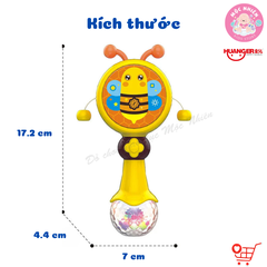 Đồ Chơi Âm Nhạc HUANGER HE0516 - Trống Xúc Xắc Có Nhạc và Đèn Hình Con Ong Cho Bé Từ 12 Tháng Tuổi