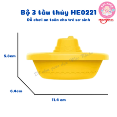 Đồ chơi nhà tắm Huanger HE0221: bộ 3 tàu thủy