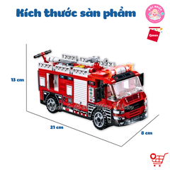 Đồ chơi lắp ráp xếp hình Qman 12022 - Cứu hoả trạm x ăng nhiên liệu (275 chi tiết) - Dành cho bé từ 6 tuổi