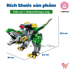 Đồ chơi lắp ráp xếp hình Keepplay 42115 - Robot xanh biến hình