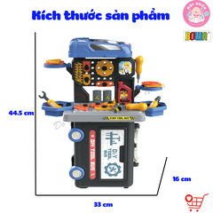 Đồ chơi nhập vai Bowa 8071 - Xe buýt công cụ kỹ sư 59 chi tiết