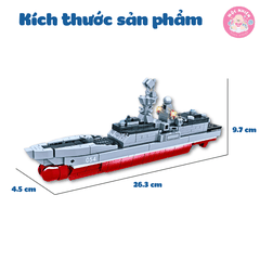 Đồ chơi lắp ráp Woma C0666 - Tàu bảo hộ biến hình (337 mảnh ghép)