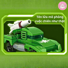 Bộ đồ chơi lắp ráp Woma C1020 - Quân sự (Nguyên bộ gồm 12 hộp lẻ với tổng 460 mảnh ghép)