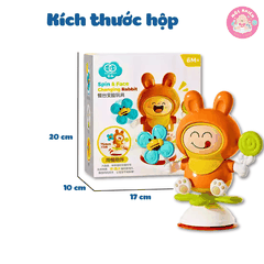 Đồ chơi thỏ nhảy múa thay đổi biểu cảm kèm chong chóng xoay tròn cho bé sơ sinh Goodway Rabbit