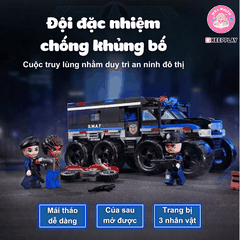 Đồ chơi lắp ráp xếp hình Keepplay 11023 - Đội đặc nhiệm chống khủng bố (364 chi tiết)