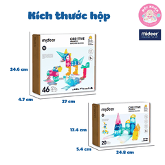 Đồ chơi xếp hình nam châm ánh sáng hình khối - Mideer Creative Magnetic Building Blocks - Dành cho bé từ 3 tuổi