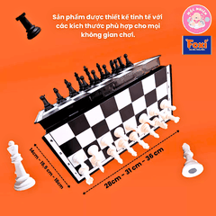 Bộ Hộp Cờ Vua Nam Châm Chess Bàn 31cm, 28cm - Hiệu Foxi - Cờ vua quốc tế kèm hộp đựng