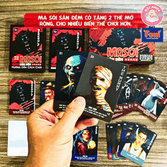 Board game Bài Ma Sói Săn Đêm Việt hóa Foxi - Werewoft-80 lá-78 lá tặng 2 thẻ mở rộng - Thẻ in siêu dày