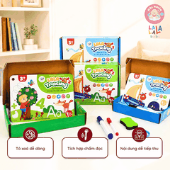 Học liệu tô xóa Lala Tracing Plus - Đồ chơi giấy tô xóa thông minh đồ chơi tô xóa cho bé -Lalala baby