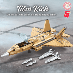 Đồ chơi lắp ráp xếp hình Qman 22013 - Tiêm kích 376 chi tiết (có 03 nhân vật minifigues)