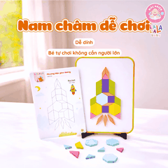 Đồ chơi xếp hình nam châm Lala Wooderland bằng gỗ cao cấp phát triển tư duy sáng tạo logic cho bé - Lalala baby