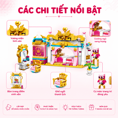 Đồ chơi lắp ráp xếp hình Qman 32012 - Căn phòng công chúa (282 mảnh ghép) - Dành cho bé gái trên 6 tuổi