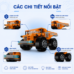Đồ chơi xếp hình Qman 42204 - Xe xây dựng/ Xe vận tải hạng nặng (463 chi tiết)