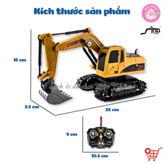 Đồ Chơi Xe Điều Khiển Tỷ Lệ 1:24 - Xe Máy Xúc 2 (Có Đèn) - SINO QH25-01