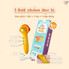 Bút Chấm Đọc Lala Magic Pen Song Ngữ Anh Việt - Đồ Chơi Âm Thanh Tích Hợp Đa Chức Năng kèm Thu Âm Cho Bé - Lalala baby