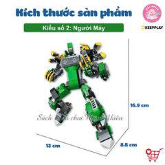 Đồ chơi lắp ráp xếp hình Keepplay 42115 - Robot xanh biến hình