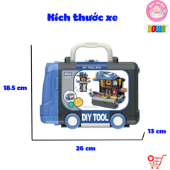 Đồ chơi nhập vai Bowa 8071 - Xe buýt công cụ kỹ sư 59 chi tiết