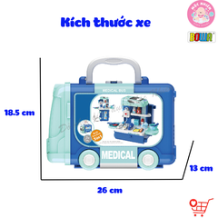 Đồ chơi nhập vai Bowa 8074 - Xe buýt y tế 29 chi tiết