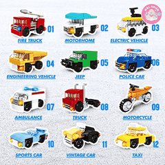 Đồ chơi lắp ráp Woma C1018- Xe trong thành phố (Hộp lẻ)