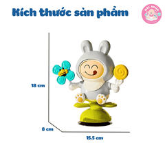 Đồ chơi thỏ nhảy múa thay đổi biểu cảm kèm chong chóng xoay tròn cho bé sơ sinh Goodway Rabbit