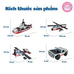 Đồ chơi lắp ráp xếp hình Qman 42205 - Tàu chạy bằng năng lượng hạt nhân (572 mảnh ghép)