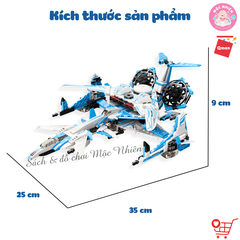 Đồ Chơi Lắp Ráp Qman 41106 (741 chi tiết) - Biệt Đội Tiên Phong - Máy Bay Chiến Đấu Thiên Hà - Cho bé từ 6t