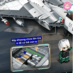 Đồ chơi lắp ráp, xếp hình Keepplay 25006 - Máy bay chiến đấu nhanh (718 chi tiết)