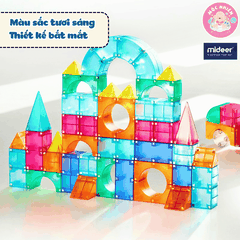 Đồ chơi xếp hình nam châm ánh sáng hình khối - Mideer Creative Magnetic Building Blocks - Dành cho bé từ 3 tuổi