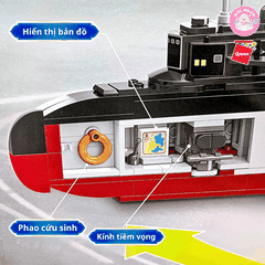 Đồ chơi lắp ráp xếp hình Qman 22018 - Tàu ngầm đen (523 chi tiết) - Dành cho bé trai từ 6 tuổi