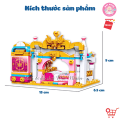 Đồ chơi lắp ráp xếp hình Qman 32012 - Căn phòng công chúa (282 mảnh ghép) - Dành cho bé gái trên 6 tuổi
