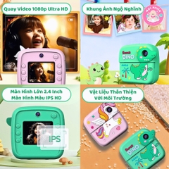 Máy chụp hình in ảnh lấy liền - Máy ảnh kỹ thuật số tự in cho bé (Instant Print Camera)