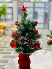 Cây thông Noel để bàn kèm phụ kiện trang trí (hàng công ty)
