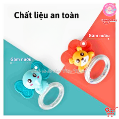 Đồ chơi Huanger HE0132 - Bộ 6 lục lạc động vật dễ thương (chịu được nhiệt độ sôi của nước)