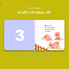 Bộ sách đầu tiên của bé 5 cuốn bồi cứng - Sách thơ cho bé sơ sinh, 0-6 tháng, 1 tuổi, em bé tập nói phát triển vốn từ - Lionbooks