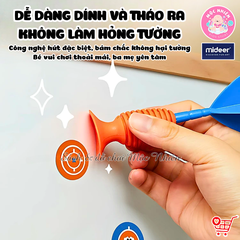 Phi tiêu cao su kèm sticker hồng tâm Mideer Suction Dart, Đồ chơi phi tiêu cho bé trai bé gái MD1439