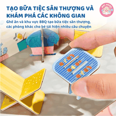 Đồ chơi lắp ráp Mô hình nhà búp bê biệt thự Mideer - Creative 3D Villa