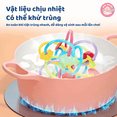 Đồ chơi lục lạc gặm nướu silicone cho bé sơ sinh - Goodway - G205